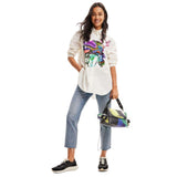 DESIGUAL ROSE OVERSIZED SHIRT