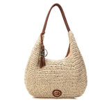 CARMELA RAFFIA HOBO HANDBAG